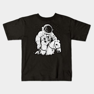 Cosmonaut on horseback Kids T-Shirt